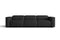 Valencia Emery Leather Recliner Three Seats Sofa, Black