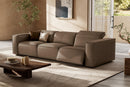 Valencia Emery Leather Recliner Three Seats Sofa, Brown