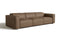 Valencia Emery Leather Recliner Three Seats Sofa, Brown