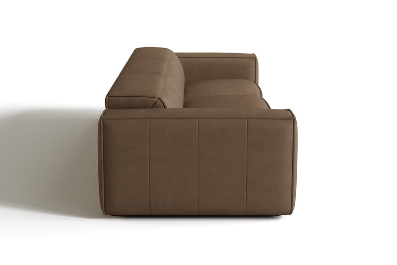 Valencia Emery Leather Recliner Three Seats Sofa, Brown