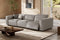 Valencia Emery Leather Recliner Three Seats Sofa, Light Grey