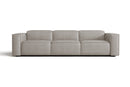Valencia Emery Leather Recliner Three Seats Sofa, Light Grey