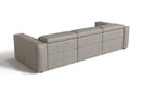 Valencia Emery Leather Recliner Three Seats Sofa, Light Grey