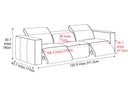 Valencia Emery Leather Recliner Three Seats Sofa, Light Grey