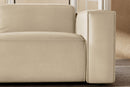 Valencia Emery Top Grain Leather Recliner Seat, Beige