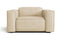 Valencia Emery Top Grain Leather Recliner Seat, Beige