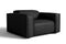 Valencia Emery Top Grain Leather Recliner Seat, Black
