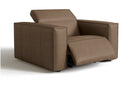 Valencia Emery Top Grain Leather Recliner Seat, Brown