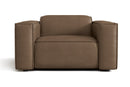 Valencia Emery Top Grain Leather Recliner Seat, Brown