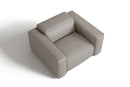 Valencia Emery Top Grain Leather Recliner Seat, Light Grey