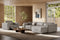 Valencia Emery Top Grain Leather Recliner Seat, Light Grey