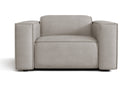 Valencia Emery Top Grain Leather Recliner Seat, Light Grey