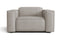 Valencia Emery Top Grain Leather Recliner Seat, Light Grey