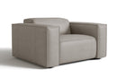 Valencia Emery Top Grain Leather Recliner Seat, Light Grey