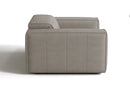 Valencia Emery Top Grain Leather Recliner Seat, Light Grey