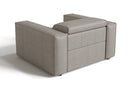 Valencia Emery Top Grain Leather Recliner Seat, Light Grey