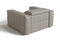 Valencia Emery Top Grain Leather Recliner Seat, Light Grey