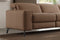 Valencia Esther Top Grain Leather Sofa, L-Shape with Right Chaise, Brown