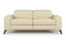 Valencia Esther Top Grain Leather Loveseat Sofa, Beige