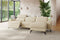 Valencia Esther Top Grain Leather Sofa, Three Seats with Right Chaise, Beige