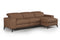 Valencia Esther Top Grain Leather Sofa, Three Seats with Right Chaise, Brown