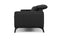 Valencia Esther Top Grain Leather Three Seats with Double Recliners Sofa, Black