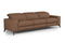 Valencia Esther Top Grain Leather Three Seats with Double Recliners Sofa, Brown