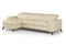 Valencia Esther Top Grain Leather Sofa, Three Seats with Left Chaise, Beige
