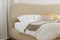 Valencia Etta Upholstered Fabric King Bed Frame, Beige