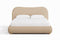 Valencia Etta Upholstered Fabric Queen Bed Frame, Beige