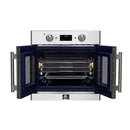 FORNO Gallico 30" 3.58 cu. ft. French Door Electric Wall Oven with Telescopic Racks, Air Fry, Self-Clean and Sous Vide, FBOEL1371-30