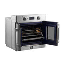 FORNO Gallico 30" 3.58 cu. ft. French Door Electric Wall Oven with Telescopic Racks, Air Fry, Self-Clean and Sous Vide, FBOEL1371-30