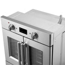 FORNO Gallico 30" 3.58 cu. ft. French Door Electric Wall Oven with Telescopic Racks, Air Fry, Self-Clean and Sous Vide, FBOEL1371-30