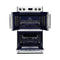 FORNO Gallico 30" 7.36 cu. ft. French Door Double Electric Wall Oven with Telescopic Racks, Air Fry, Self-Clean and Sous Vide, FBOEL1388-30