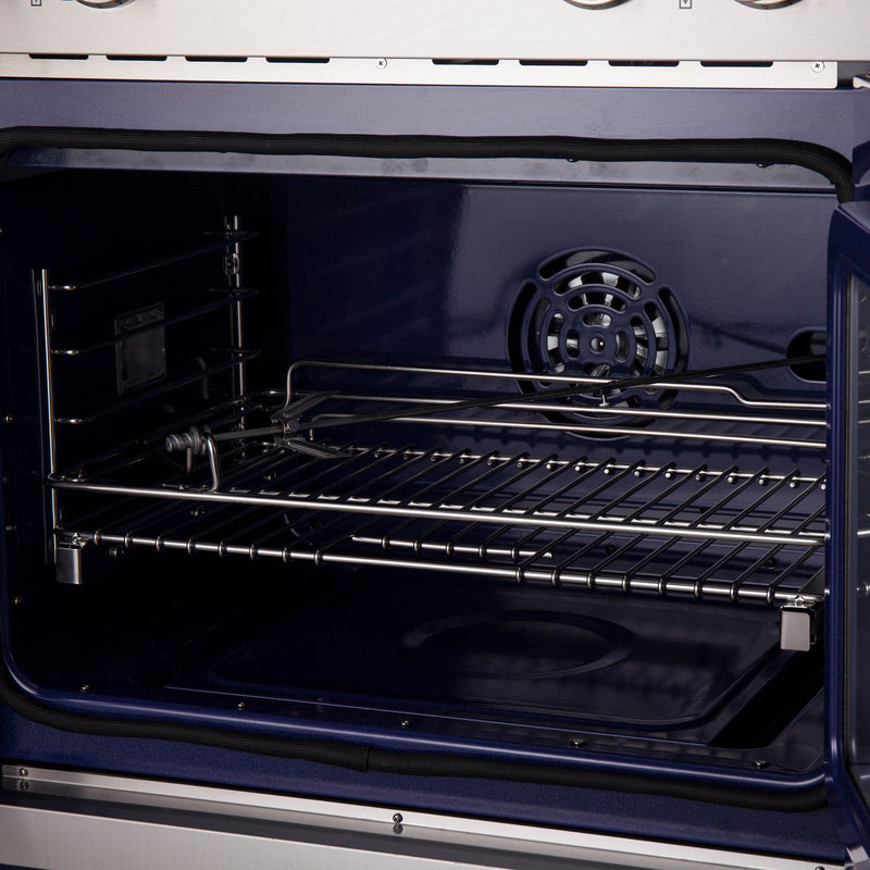 FORNO Gallico 30" 7.36 cu. ft. French Door Double Electric Wall Oven with Telescopic Racks, Air Fry, Self-Clean and Sous Vide, FBOEL1388-30