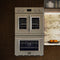 FORNO Gallico 30" 7.36 cu. ft. French Door Double Electric Wall Oven with Telescopic Racks, Air Fry, Self-Clean and Sous Vide, FBOEL1388-30