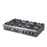 FORNO Spezia 48" Gas Rangetop with 8 Sealed Burners in Stainless Steel, FCTGS5751-48