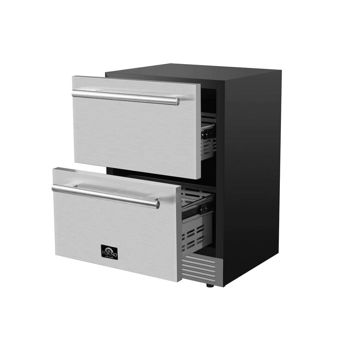 FORNO Cosenza 24" 4.69 cu.ft. Built-In Indoor/Outdoor Drawer Freezer with Ice Maker, FDRBI1838-24S