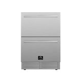 FORNO Como 24" 4.87 cu. ft. Outdoor/Indoor Drawer Refrigerator in Stainless Steel, FDROD1611-24S