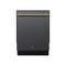 FORNO Espresso Romano 24" Built-In Tall Tub Dishwasher in Black with Antique Brass Handles, FDWBI8035-24BLK