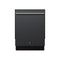 FORNO Espresso Romano 24" Built-In Tall Tub Dishwasher in Black with Silver Handles, FDWBI8035-24BLK