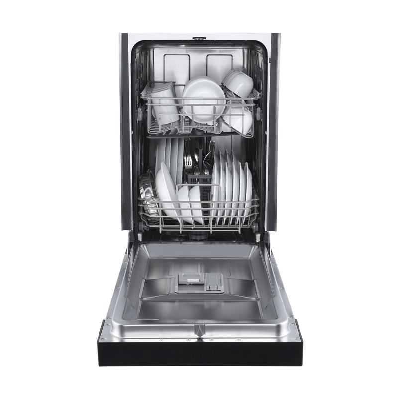 FORNO Polo 18" Built-in Dishwasher in Black, FDWBI8041-18BLK