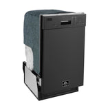 FORNO Polo 18" Built-in Dishwasher in Black, FDWBI8041-18BLK