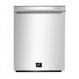 FORNO Espresso Package - 30" Electric Range, Refrigerator and Dishwasher in Stainless Steel with Silver Handles