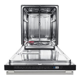 FORNO Espresso Pozzo 24" Built-In Dishwasher in White with Antique Brass Handles, FDWBI8067-24WHT