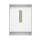 FORNO Maderno 60" 27.2 cu.ft. Convertible Refrigerator and Freezer with Grill Trim Kit in White with Antique Brass Handles, FFFFD1722-60SG-WHT