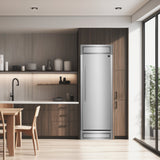 FORNO Maderno 28" 13.6 cu. ft. Right Swing Convertible Refrigerator/ Freezer with Modern Trim Kit, FFFFD1722-32RS