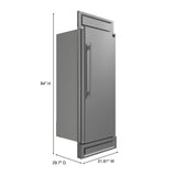 FORNO Maderno 28" 13.6 cu. ft. Right Swing Convertible Refrigerator/ Freezer with Modern Trim Kit, FFFFD1722-32RS