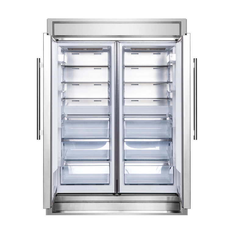 FORNO Package - 36" Electric French Door Range, Wall Mount Range Hood, Refrigerator, Dishwasher and Microwave, AP-FFSEL6917-36-5PK-1