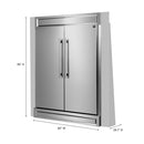 FORNO Package - 36" Electric French Door Range, Wall Mount Range Hood, Refrigerator and Dishwasher, AP-FFSEL6917-36-4PK-1